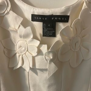 YANSI FUGEL size 4 womens peplum floral top